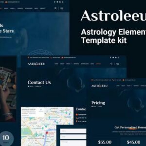 ASTROLEEU – ASTROLOGY & NUMEROLOGY ELEMENTOR TEMPLATE KIT LATEST VERSION