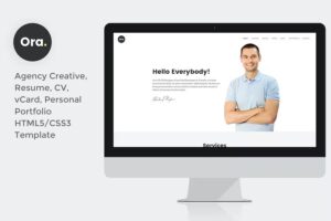 ORA – RESPONSIVE RESUME CV VCARD & PERSONAL PORTFOLIO HTML5 TEMPLATE ...